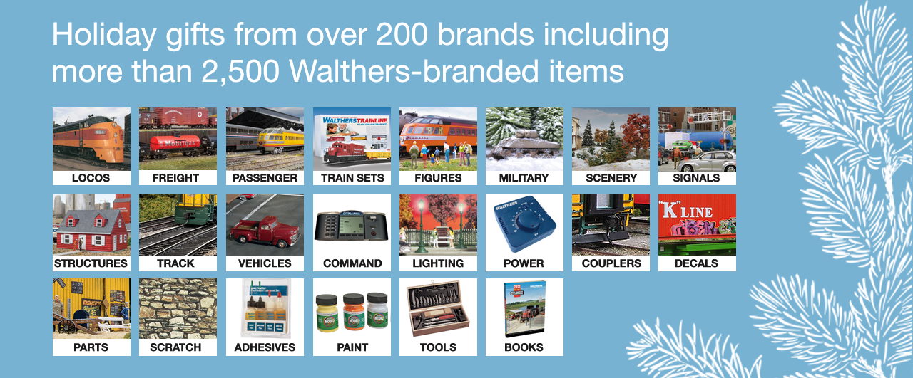 More than 2,500 Walthers-branded items